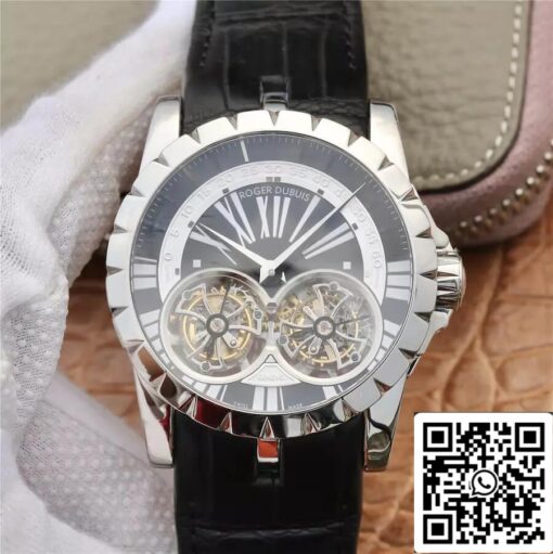 Roger Dubuis Excalibur RDDBEX0291 1:1 Best Edition JB Factory Tourbillon White Shell Black Dial