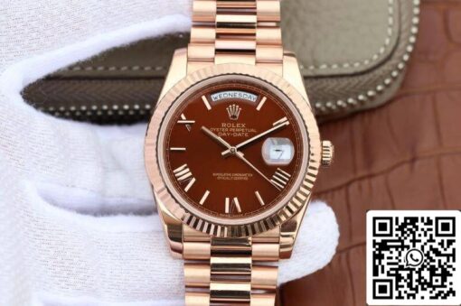 Rolex Day-Date 40mm 228235 EW Factory 1:1 Best Edition Swiss ETA3255 Brown Dial