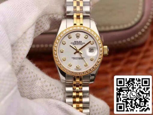 Rolex Lady Datejust 28MM 1:1 Best Edition Swiss NH05 Movement Silver Dial