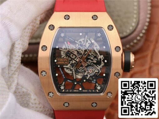 Richard Mille RM035 Americas KV Factory 1:1 Best Edition Rose Gold