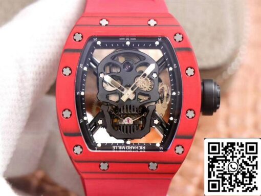 Richard Mille RM052-01 1:1 Best Edition JB Factory Red Ceramic Swiss Tourbillon