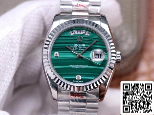 Rolex Day Date President 18038 1:1 Best Edition Malachite Green Diamond Dial Swiss Movement