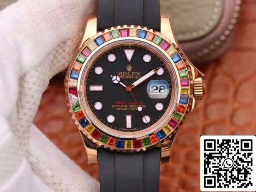 Rolex Yacht-Master 116695 Noob Factory 1:1 Best Edition Swiss ETA2824 Black Dial