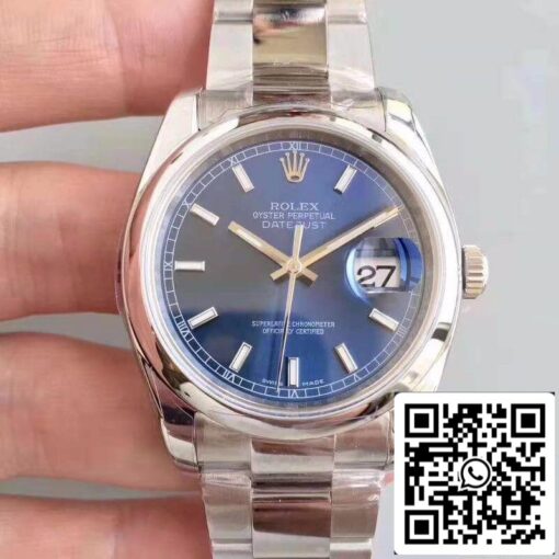 Rolex Datejust II 36mm 116200 AR Factory Blue Dial 1:1 Best Edition Swiss ETA3135 - 이미지 2