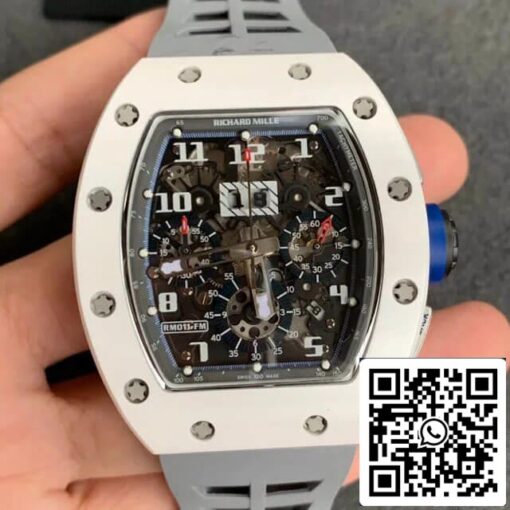 Richard Mille RM-011 1:1 Best Edition KV Factory White Ceramic Case