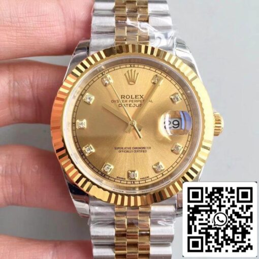 Rolex Datejust II 41mm 116333 EW Factory 1:1 Best Edition Swiss ETA2824 Champagne Dial - Imagen 2