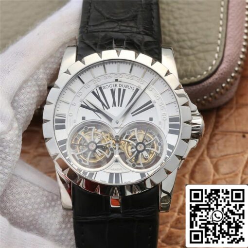 Roger Dubuis Excalibur RDDBEX0250 1:1 Best Edition JB Factory Tourbillon White Dial