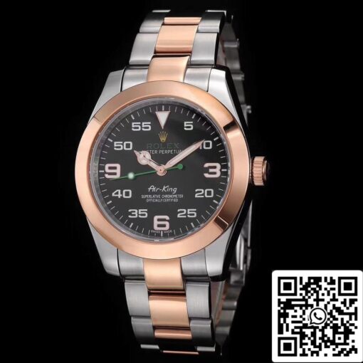 Rolex Air-King 116900 JF Factory 1:1 Best Edition Swiss ETA3131 Rose Gold