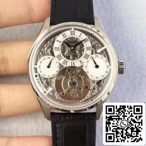 Zenith EP Calender Skeleton Tourbillon RG/LE 1:1 Best Edition Swiss Tourbillon