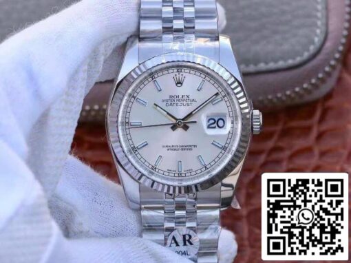 Rolex Datejust II 36 126334 AR Factory 1:1 Best Edition Swiss ETA3135 Rhodium Dial