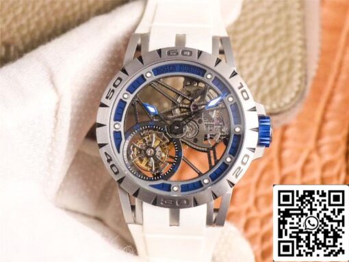 Roger Dubuis Excalibur RDDBEX0622 Tourbillon JB Factory 1:1 Best Edition Blue Hollow Dial Swiss RD505SQ