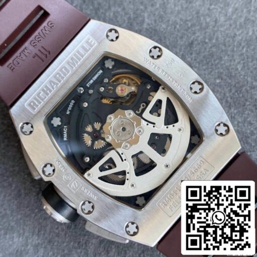 Richard Mille RM11 1:1 Best Edition KV Factory Titanium Brown Strap - Image 2