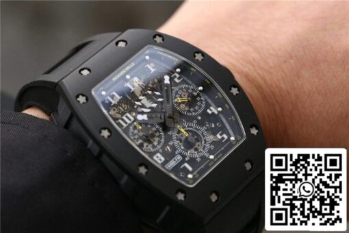 Richard Mille RM-011 1:1 Best Edition KV Factory Black Strap — изображение 5