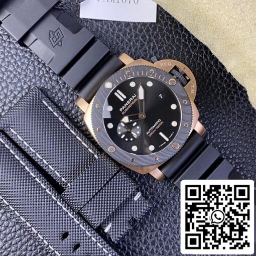 SBF Panerai Submersible PAM01070 1:1 Best Edition VS Factory Black Dial - Image 2