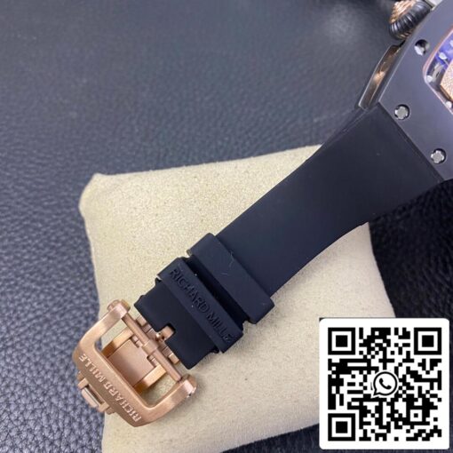 Richard Mille RM 07-01 1:1 Best Edition RM Factory Black Rubber Strap - Image 9