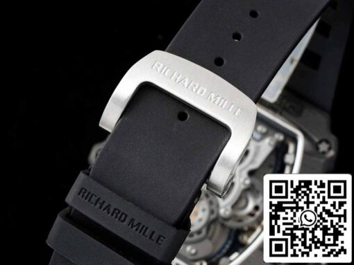 Richard Mille RM21-01 1:1 Best Edition RM Factory Tourbillon Skeleton Dial Black Strap - Image 2