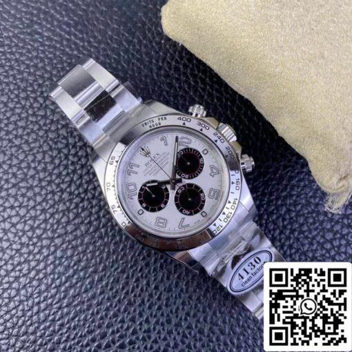 Rolex Cosmograph Daytona 1:1 Best Edition Clean Factory V3 Stainless Steel White Dial - immagine 2