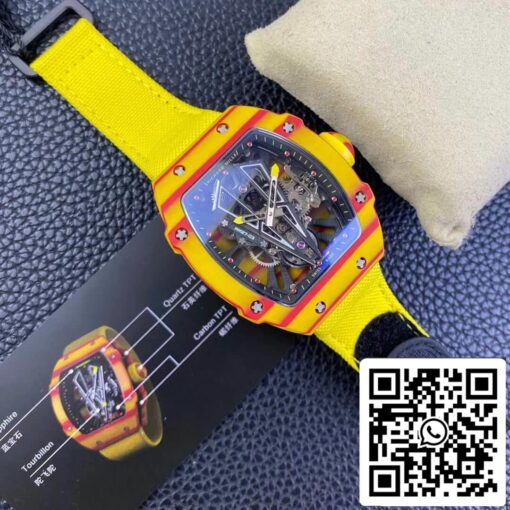 Richard Mille RM27-03 Rafael Nadal Tourbillon 1:1 Best Edition RM Factory Yellow Strap - Image 3