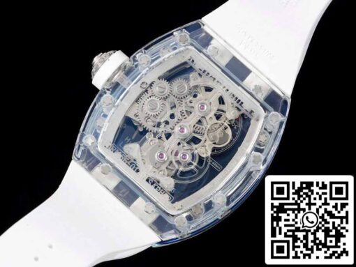 Richard Mille RM 56-01 Tourbillon 1:1 Best Edition RM Factory White Rubber Strap - Image 2