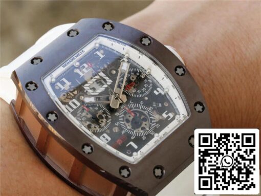 Richard Mille RM011 1:1 Best Edition KV Factory Ceramic White Strap — изображение 3