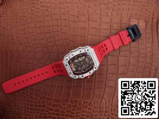 Richard Mille RM53-01 1:1 Best Edition KV Factory TPT Carbon Fiber Red Strap - Image 3