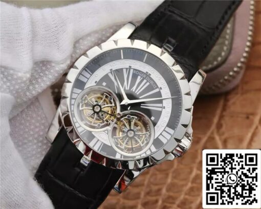 Roger Dubuis Excalibur RDDBEX0291 1:1 Best Edition JB Factory Tourbillon White Shell Black Dial - 이미지 8