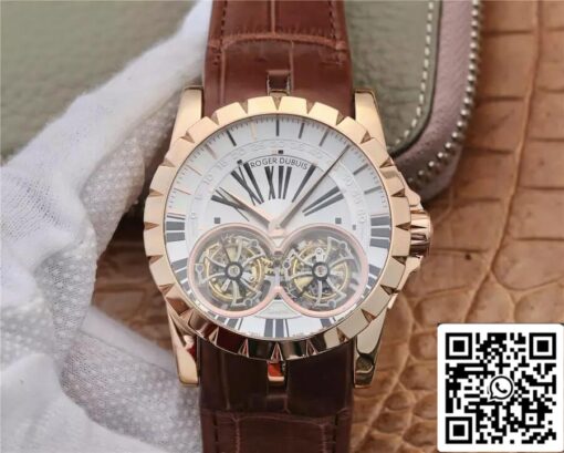 Roger Dubuis Excalibur RDDBEX0249 1:1 Best Edition JB Factory Tourbillon White Dial