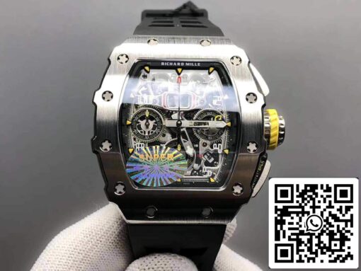 Richard Mille RM11-03 1:1 Best Edition KV Factory Titanium Case Rubber Strap - Image 7