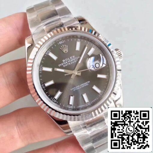 Rolex Datejust II M126334-0014 EW Factory 1:1 Best Edition Swiss ETA3235 Dark Rhodium Dial - Imagen 2