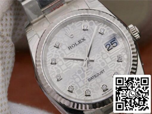 Rolex Datejust 36 116234 AR Factory 1:1 Best Edition Swiss ETA2836-2 Silver Computer Dial - Image 2