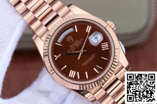 Rolex Day-Date 40mm 228235 EW Factory 1:1 Best Edition Swiss ETA3255 Brown Dial - 이미지 9