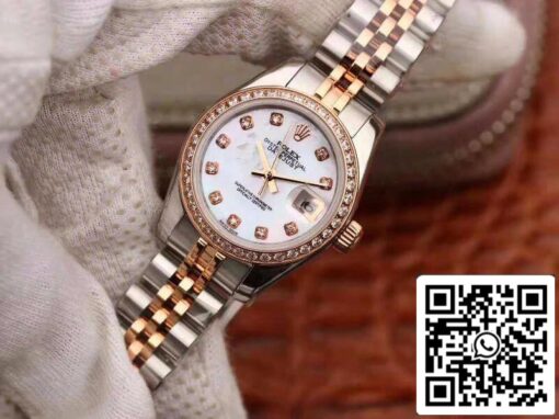 Rolex Lady Datejust 28MM 1:1 Best Edition Swiss Original Imported NH05 Movement White Enamel Dial - Image 2