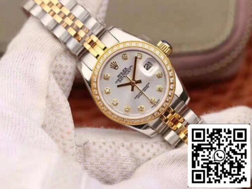 Rolex Lady Datejust 28MM 1:1 Best Edition Swiss NH05 Movement Silver Dial - Image 2