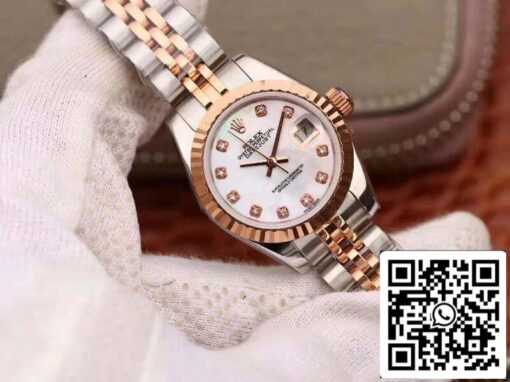 Rolex Lady Datejust 28MM 1:1 Best Edition Swiss NH05 Rose Gold Plated - Image 3