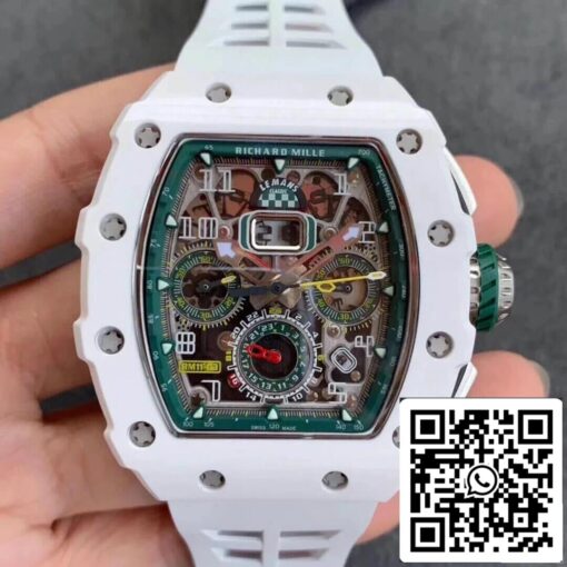 Richard Mille RM011-03 1:1 Best Edition KV Factory White Strap – Image 9