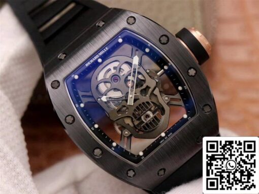 Richard Mille RM052-01 1:1 Best Edition ZF Factory Black Ceramic Grey Skull Dial Swiss Movement - Image 8