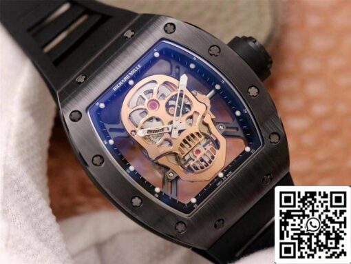 Richard Mille RM052-01 1:1 Best Edition ZF Factory Rose Gold Skull Dial Swiss Movement - Image 9