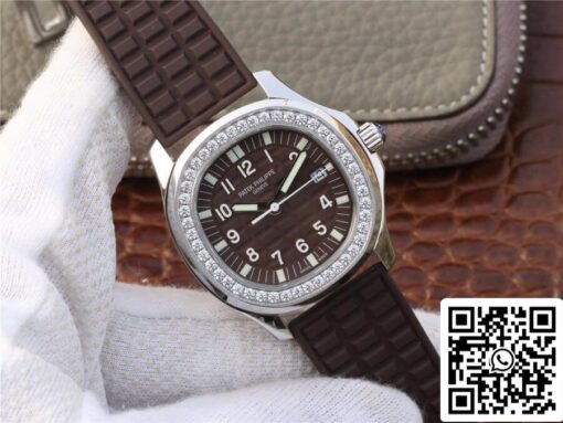 Patek Philippe Aquanaut 5067A-023 1:1 Best Edition PPF Factory Diamond Brown Dial — изображение 8