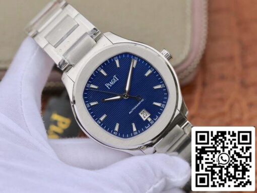 Piaget Polo’ S G0A41002 MKS Factory 1:1 Best Edition Blue Textured Dial On Stainless Steel Bracelet Swiss ETA 1110 - Image 9