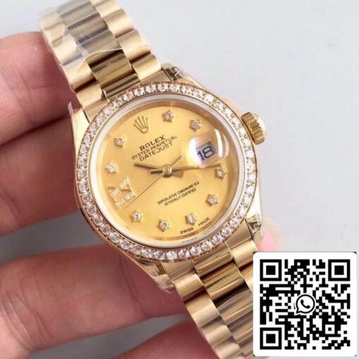 Rolex Lady Datejust 28mm 279138RBR 1:1 Best Edition Swiss ETA2824 Gold Wrapped - Image 2