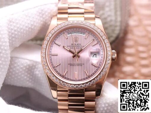 Rolex Day Date M228345RBR-0010 1:1 Best Edition EW Factory Rose Gold