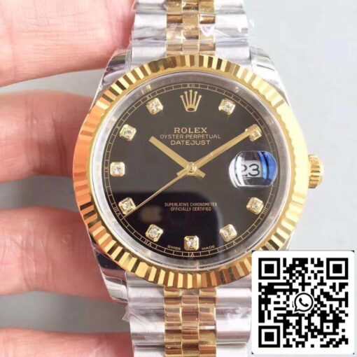 Rolex Datejust II M126333-0013 EW Factory 1:1 Best Edition Swiss ETA3255 Stainless Steel Two Tone Bracelet - Imagen 2