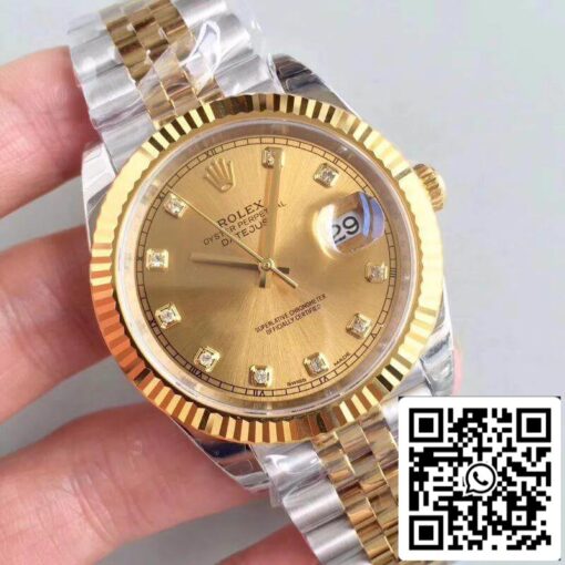 Rolex Datejust II M126333-0012 EW Factory 1:1 Best Edition Swiss ETA3255 Stainless Steel 410L and 18K Yellow Gold Bracelet - Imagen 3