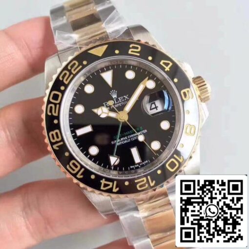 Rolex GMT-Master II 116713LN Noob Factory Men Watches 1:1 Best Edition Swiss ETA3186 Gold Wrapped - Image 9