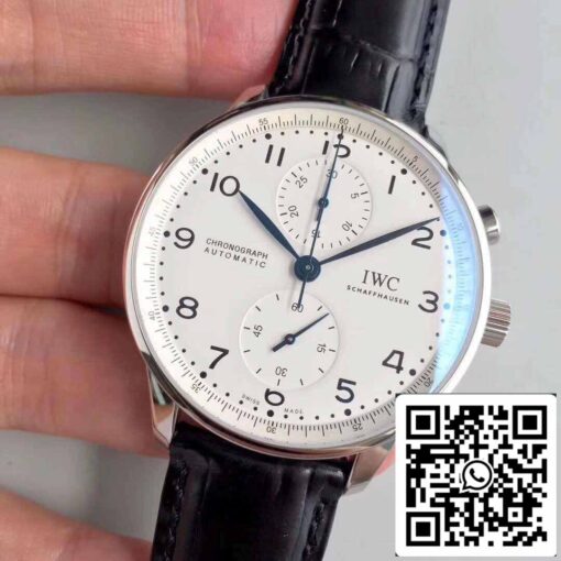 IWC Portuguese IW371602 YL Factory 1:1 Best Edition Swiss ETA69355 White Dial - Image 9