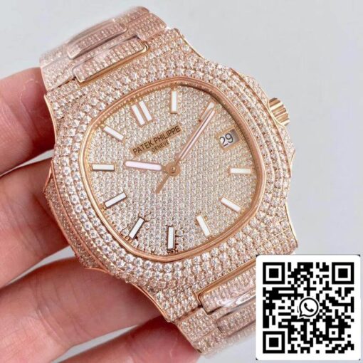 Patek Philippe Nautilus Jumbo 5719/10G-010 1:1 Best Edition Swiss ETA 324SC Diamond Dial – Image 2