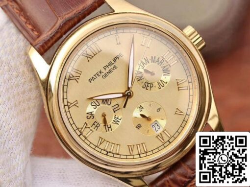 Patek Philippe Complications Annual Calendar 1:1 Best Edition Swiss ETA315SQA Gold Dial - Image 8