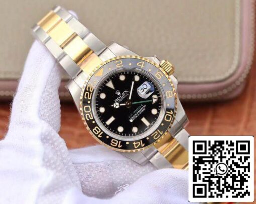 Rolex GMT Master II 116713 LN 40mm EW Factory 1:1 Best Edition Swiss ETA2836 Stainless Steel Two Tone Bracelet - 이미지 16