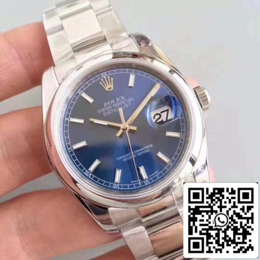 Rolex Datejust II 36mm 116200 AR Factory Blue Dial 1:1 Best Edition Swiss ETA3135