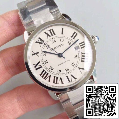 Ronde Solo De Cartier W670101 ZF Factory Men Watches 1:1 Best Edition Swiss ETA9015 White Dial - Image 9